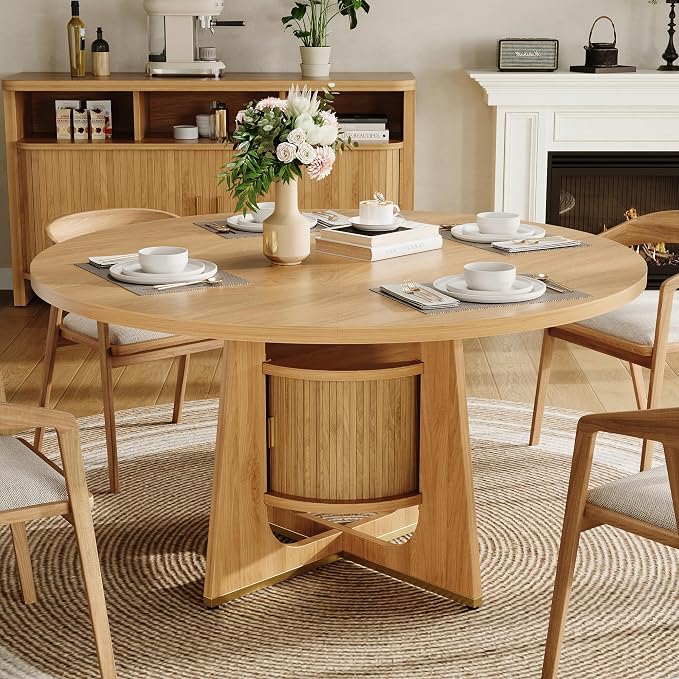 IRONCK 47 Inch Round Dining Table by IRONCK