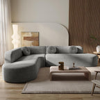 122'' Sectional Curved Sofa Sponge Couch by JJKFurniture-kevinplus