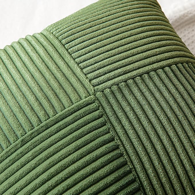 MIULEE Moss Green Decorative Throw Pillow Covers - Image 2