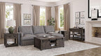 Jofran Madison County Harris End Table, Barnwood Brown - Image 2