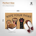Coir Welcome Mat, Wipe Your Paws, 17 x 29 in | 100% Natural Coir, Anti-Shedding - Image 3