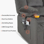 MCombo Zero Gravity Power Reclining Sofa - Image 8