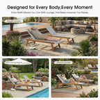 PURPLE LEAF Extra Large Patio Chaise Lounge 2 Pieces French Outdoor Wicker - Image 4