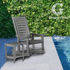 GREENVINES Outdoor Rocking Chairs | Set of 4 | Porch Rocker | HDPE Plastic | - Image 2