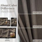 96 Inch Long Dark Brown Living Room Curtains - Image 4