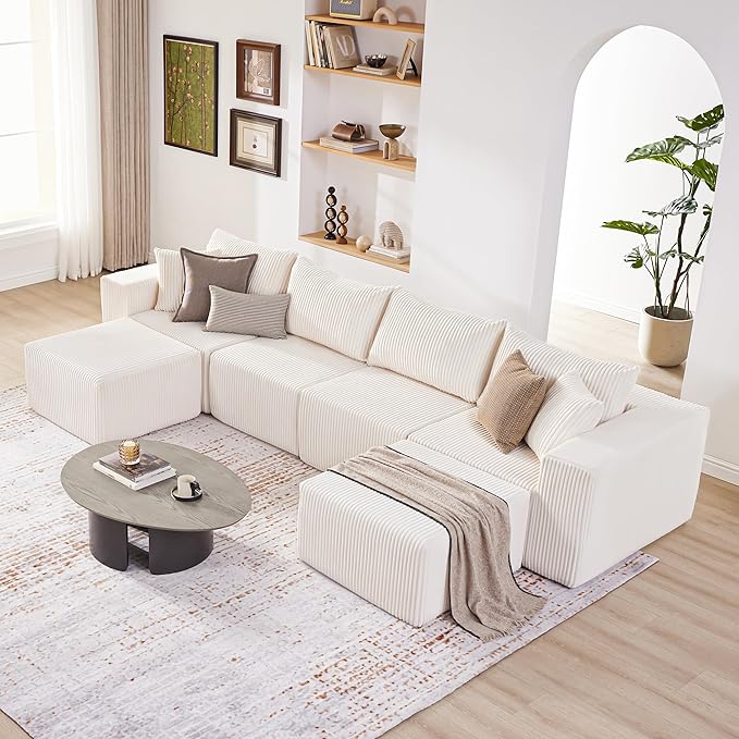 Weture 135.4" Cloud Couch Sectional, Modular Sectional Sofa - Image 4