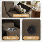 Auvsoce 65'' Convertible Sleeper Sofa Bed - Image 4