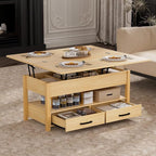 SYESWAY 42'' Lift Top Coffee Table, 4-in-1 Multifunctional Lift Coffee Table - Image 8