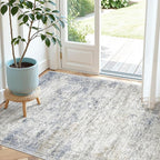 3x4 Rugs for Entryway, Washable Area Rug, Neutral Rug, Stain Resistant Indoor by Restydon