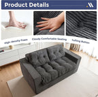MAXYOYO Loveseat Sofa Couch, Upholstered Bean Bag Chair Cloud 2-Seat - Image 5