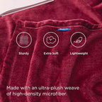 Bedsure GentleSoft Fleece Throw Blanket Red - Image 4