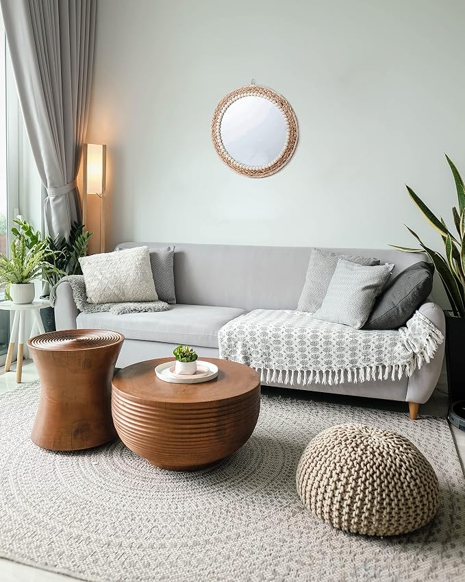 Poeme Boho Wall Mounted Round Mirror - Image 5
