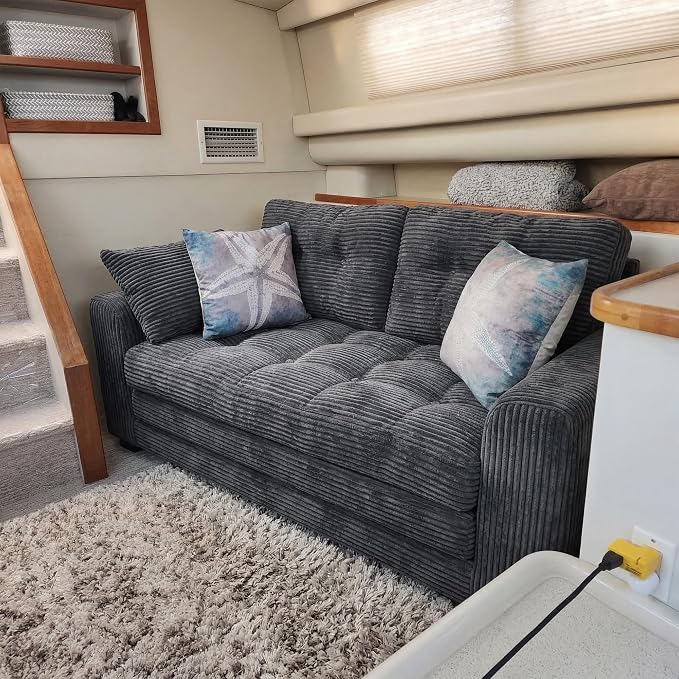 Homkdom Convertible Loveseat Sleeper, Space-Saving Folding Sofa Bed - Image 9