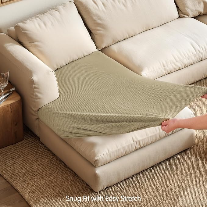 Hokway Stretch Chaise Cover Individual Couch Cushion Slipcovers Reversible - Image 5