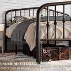 SHA CERLIN King Size Metal Platform Bed Frame - Image 5