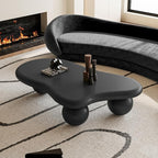 47.2” Cloud Coffee Table with 3 Ball Legs, Modern Irregular Center Table - Image 3