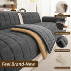 Velvet Couch Covers for Sectional Sofa Washable, Non-Slip L Shaped Sectional - Image 3