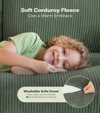 Welzona Loveseat Sofa, Comfy Corduroy Small Loveseat - Image 3