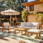 Christopher Knight Home Kayahs 4 Pieces Acacia Wood Furniture Set, Patio by ChristopherKnightHome