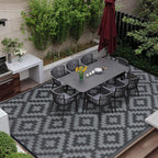 SAND MINE Waterproof Outdoor Rug 9x12 ft, Plastic Reversible Rug, Modern Area - Image 5