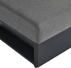 Modway Tahoe Aluminum Armless Patio Gray Charcoal Modular Weather-Resistant - Image 7