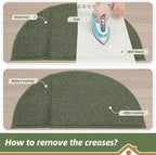 BEQHAUSE Dirt Trapper Door Mat 24" x 36" Half Circle Non Slip Rugs, Absorbent - Image 9