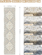 2.5x10 Kitchen Runner Rug Non Slip Vintage Washable Rugs, Carpet Runner - Image 2