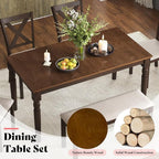 AMERLIFE 6-Piece Farmhouse Dining Table Set - Image 3