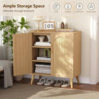 Set of 2 Rattan Buffet Cabinet - Image 4
