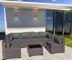 Outdoor Patio Furniture Set, 7 Pieces Outdoor Sectional Furniture Patio Sofa - Image 9