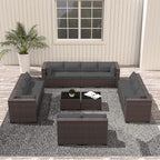 Outdoor Patio Furniture Set, 14 Pieces Outdoor Sectional Furniture Patio Sofa - Image 8