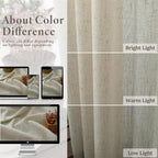 Pitalk Flax Linen Extra Long Curtains 120 Inch Length - Image 3