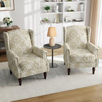 Pia Ricco High Back Floral Accent Chair - Image 6