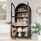 VilroCaz 71" Tall Arched Kitchen Pantry - Image 4