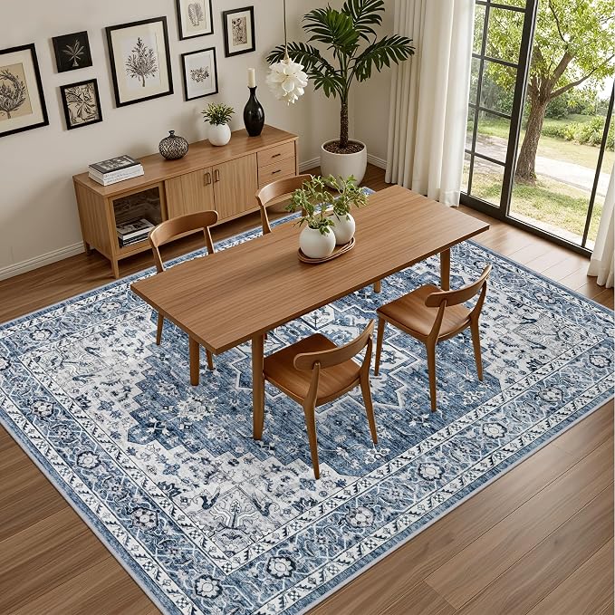 5x7 Area Rugs Living Room: Washable Vintage Rug - Image 5