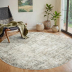 Aelenmu Round Rug 6ft Washable Rug by Aelenmu