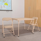 Flash Furniture Mindy Kids 3-Piece Folding Square Table and Chairs Set - Image 2