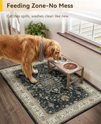 RELEANY Washable Area Rug, Small 2'x3', Water Repellent, Pet Friendly, Vintage - Image 3