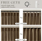 Dutch Cocoa Pinch Pleat Linen Curtains 102 Inches Long 60 Inch Wide 1 Panel | - Image 4