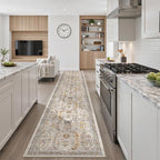 Madane Hallway Runner Rug 2'6''x14' Kitchen Runners Vintage, Stain-Resistant - Image 2