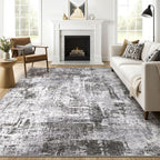 LOONGRUG 7x9 Area Rug Washable Large Neutral Modern Living Room Rugs | Abstract by LOONGRUG