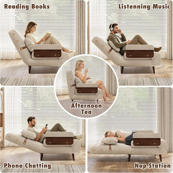 JASIWAY Convertible Sleeper Chair Bed - Image 5