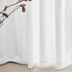 MYSKY HOME White Curtains 95 Inches Long Semi Sheer Drapes Light Filtering - Image 5