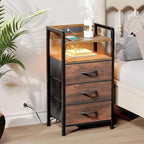 Lazzanto Night Stand Bedside Table Bedroom - Image 2