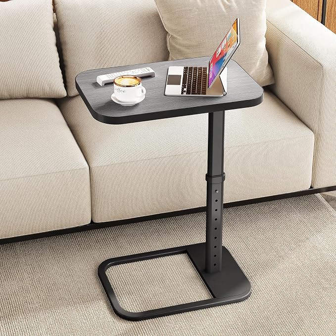 Kitstorack TV Tray Table, Adjustable Height & Rounded Metal Corners, Snack Table - Image 8