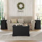 Furnideco Farmhouse Lift Top Coffee Table, Square Wood Center Table - Image 5