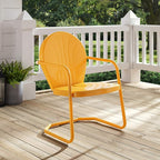 Crosley Furniture Griffith Outdoor Chair, Retro Metal Patio Chairs - Image 8