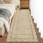 GarveeHome Scalloped Washable 2x6 ft Modern Kitchen Runner Rug Non Slip | - Image 3