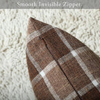 Stellhome Pack of 2 Fall Linen Buffalo Check Decorative Throw Pillow Covers - Image 3