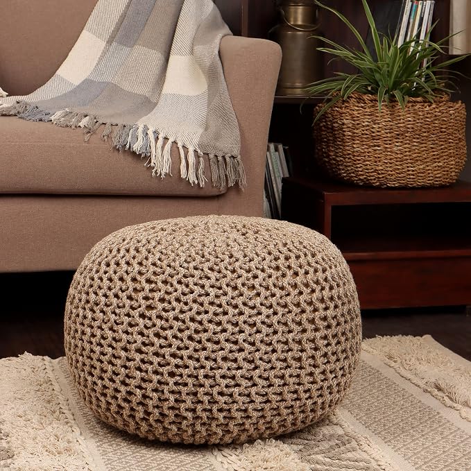 REDEARTH Round Pouf Ottoman - Image 2